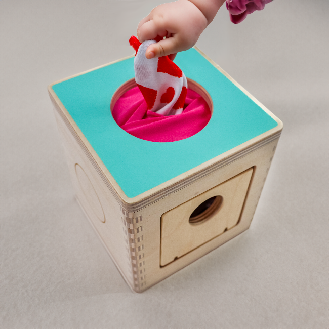 Montessori Spiele Tücherbox Baby (4-24M): Die magische Tücherbox!