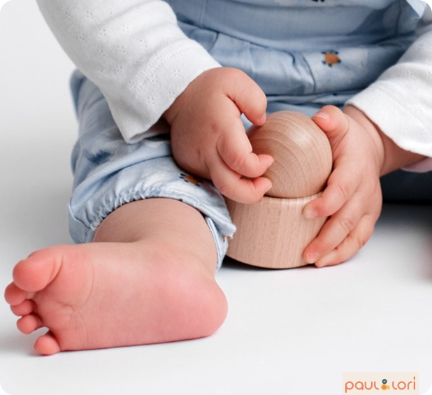 Baby / Kleinkind Montessori Spiegel mit Holzschiene - Educo